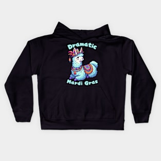 Mardi Gras Llama Kids Hoodie